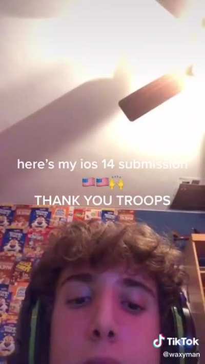This is so wholesome 100! THANK YOU TROOPS
