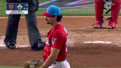 [Highlight] Mark Canha hits his first career grand slam as the Mets put up 8 runs in the fourth inning