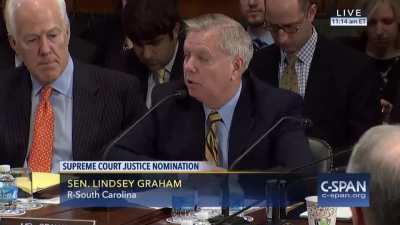 &ldquo;I want you to use my words against me. If there&rsquo;s a Republican president in 2016 and a vacancy occurs in the last year of the first term, you can say Lindsey Graham said let&rsquo;s let the next president, whoever it might be, make that nomination."
