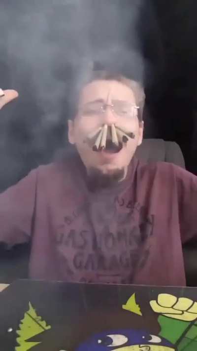 Dude&rsquo;s weed smoking game is insane dawg