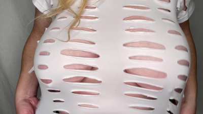 Playful peek a boob