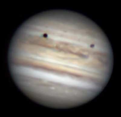 Jupiter & Ganymede 3 hours time-lapse