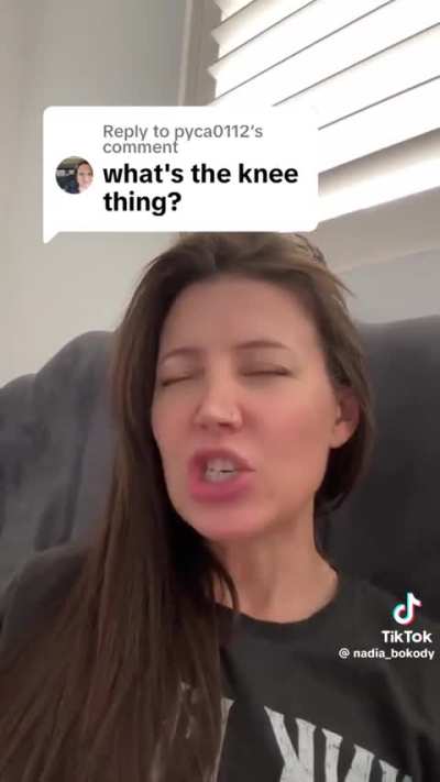 Just had a woman do the knee thing to me for the first time and I can&lsquo;t stop thinking about it