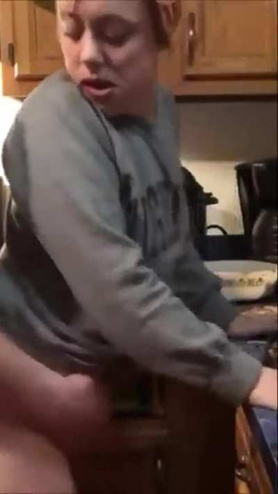 Fucked hard in the kitchen