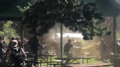 Bear mace fest at park in Oregon City, Oregon yesterday