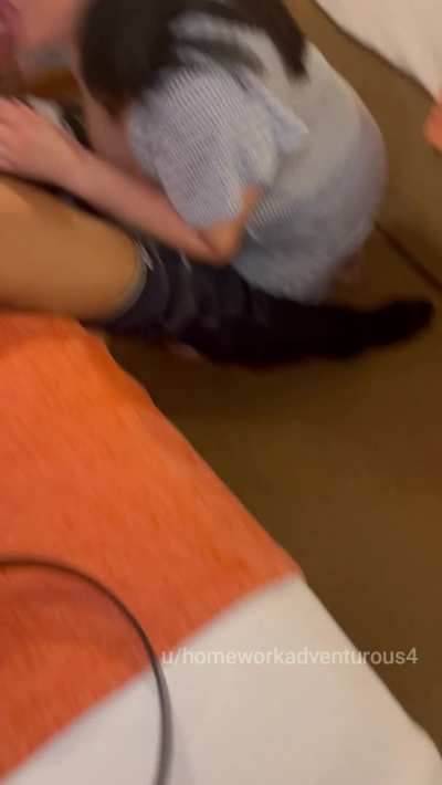 Taking a redditor's virginity and teasing his cock while my husband watched Pt 2 [Sound on, click redgifs link]