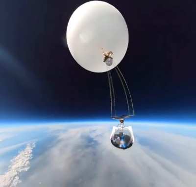 Camera being launched 3 kilometers (100,000 feet) up
