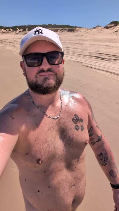 Walking down the beach