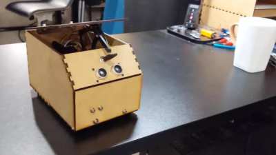The Exceptionally Useless Box, built by Kyle Fitch