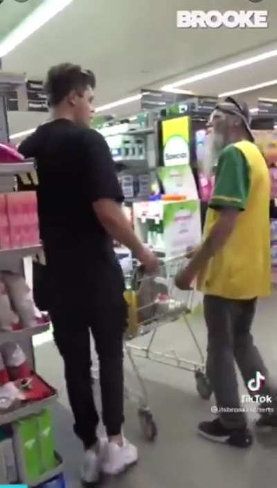 TikToker "pranks" a man who is just trying to shop 🙁