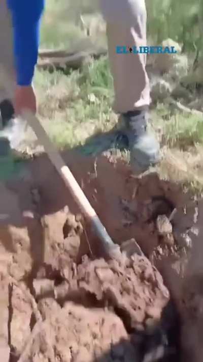 Santiago del Estero: Trabajadores realizaban refuerzos en las defensas del r&iacute;o, y se encontraron con una tinaja ind&iacute;gena