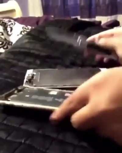 "Fixing" a broken phone (X-Post from r/KidsAreFuckingStupid) [Loud]