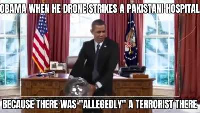 40+ civilian casualties, but we got one "alleged" terrorist. This is a major W and Obama moment