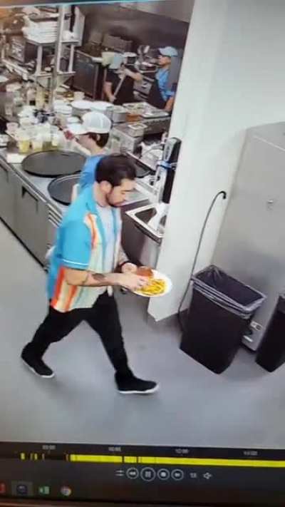 Close call in the kitchen
