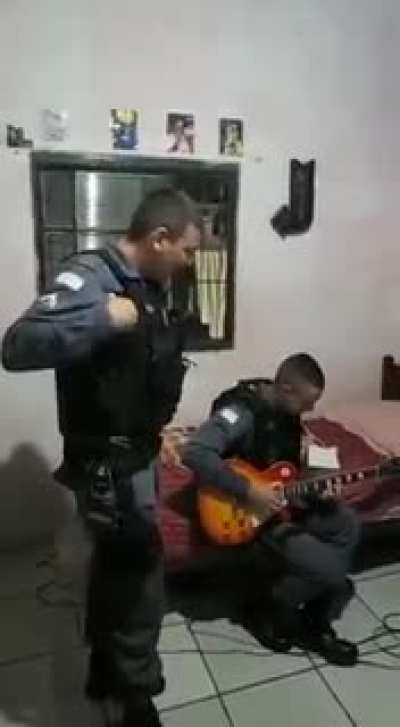 Policemen being dudes