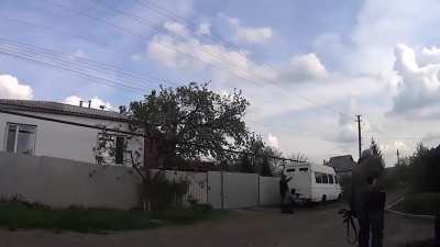 A pair of "Separatist" patrols stumble into each other &amp;amp; a gunfight ensues - Sloviansk - 2014