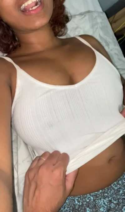 Boobs so big it takes 2 people to do a [titty reveal] 🤪