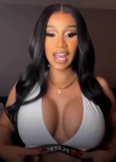 I wanna suck on Cardi B&rsquo;s big titties while she fucks my ass in missionary