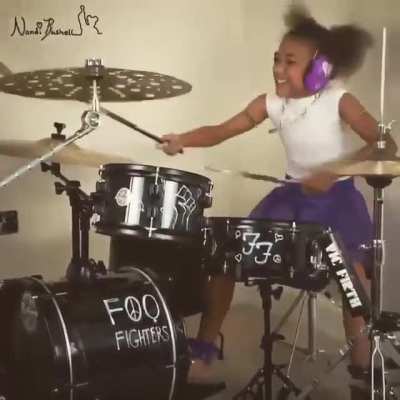 She crushes it! Actually got to play with the Foo Fighters