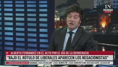 La respuesta de Milei sobre los dichos del presidente Alberto Fernández en contra de los liberales