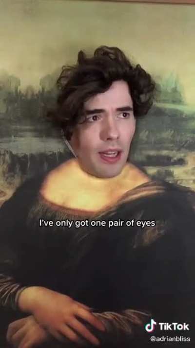 Mona Lisa's famous eyes