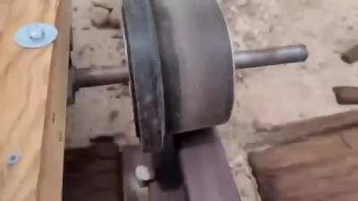 This guy built a rail cart and rides it along abandoned railroad tracks in Southern CA