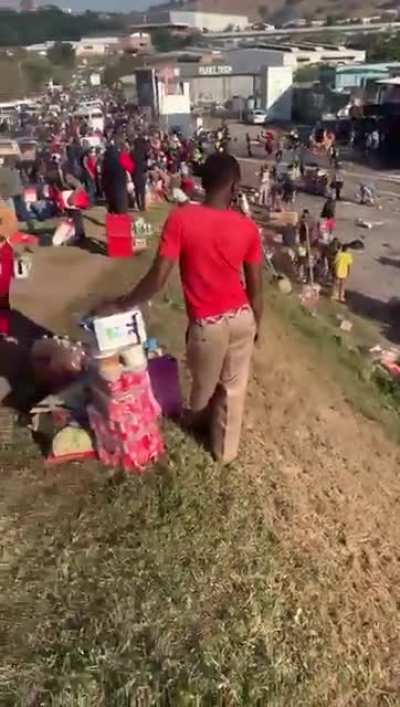 Mass looting in South Africa yesterday