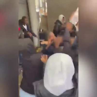 Innocent woman beaten by poorly raised brats in the Netherlands