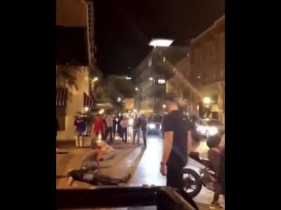 Don’t touch this guys motorbike.