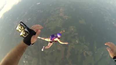 Maybe If She Flaps Fast Enough She Won't Need The Parachute