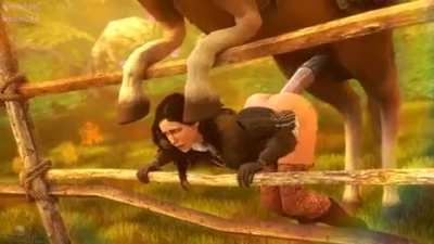 Yennefer Showing Proper Horse Riding Technique (Darktronicksfm)
