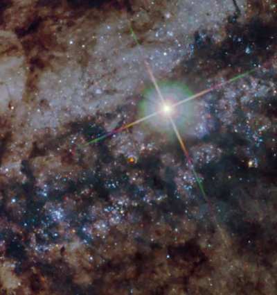 A supernova explosion that happened in Centaurus A (Credit: Judy Schmidt)