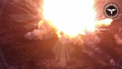 Detonation of Russian BMP-3 with ammo in the village of Berdychi, the Donetsk region