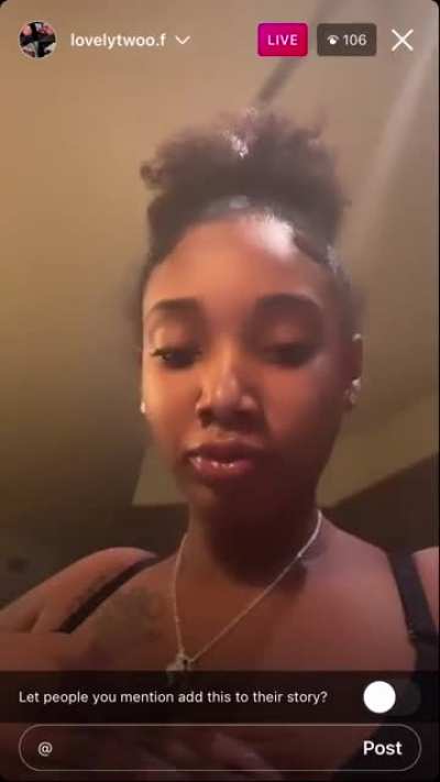 She just went live