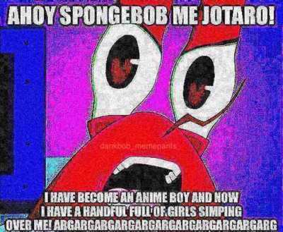 Mr Krabs gets turned into anime