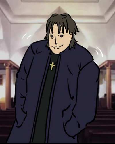 "Hey what ever happened to those orphans from Fuyuki City?" Kirei: