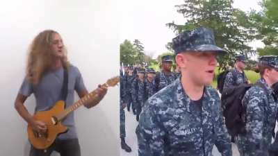 Guitarist Provides a Heavy Metal Soundtrack to US Navy &lsquo;Steamroller&rsquo; Call and Response Cadence