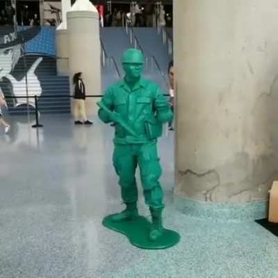 This toy soldier cosplay is Mind-blowing .
