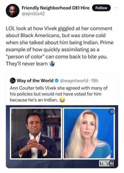 She just told it straight to his face 