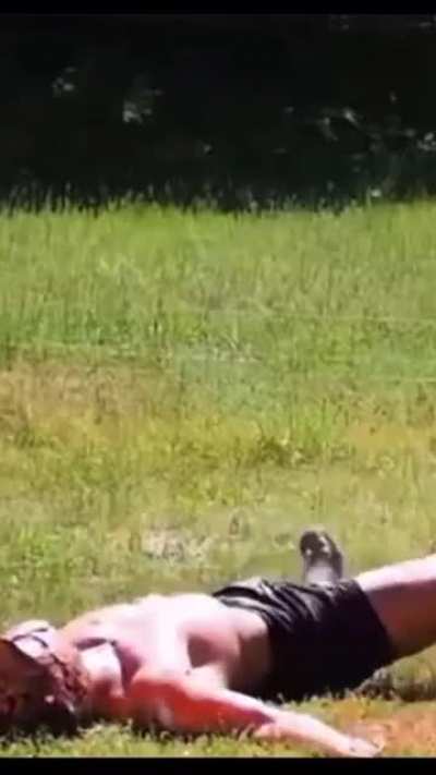 Seeing how many paintball hits you can take.