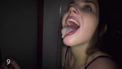 Semen demon milking cocks at the gloryhole