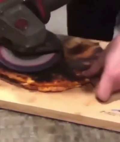 SLPT if you ever burn your pizza use a angle grinder to remove the burned places.