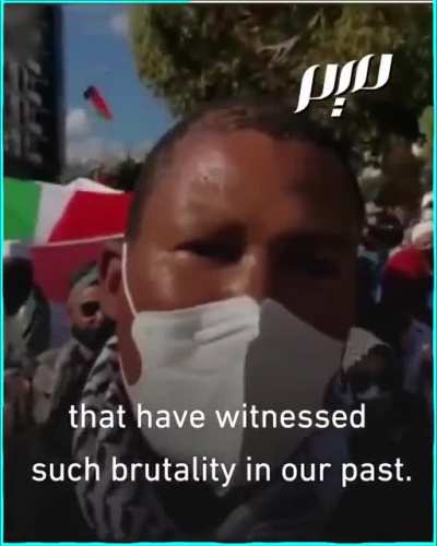 Nelson Mandela&rsquo;s son speaks out in support of Palestine, during a protest in South Africa.
