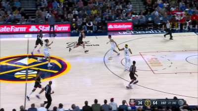 [Highlight] Alperen Sengun takes the rebound, goes the length of the floor and spins into a one-handed dunk