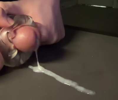 Thick load from fucking my fleshlight