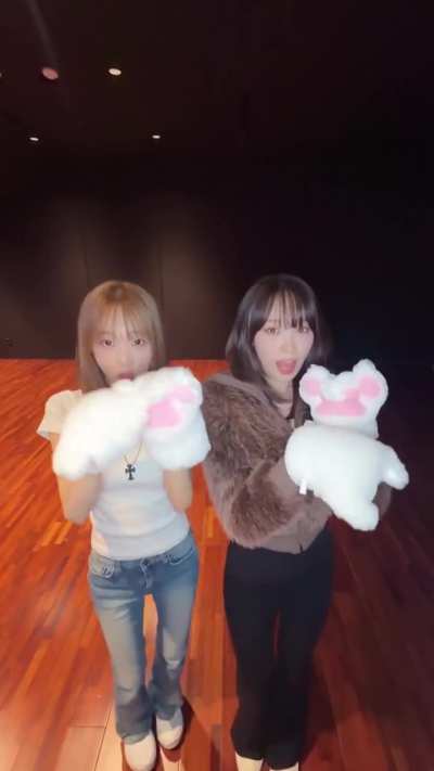 260316 Choi Yena Official TikTok Update with Kim Chaewon - Dda 💘 Dda-ra 🐱 Dda-dda 🐾 with Choi Yena (Catch Catch Challenge)