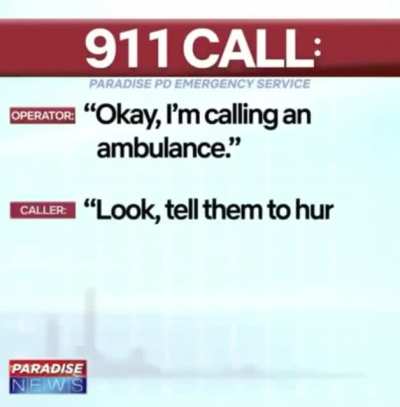 Chaotic 911 call