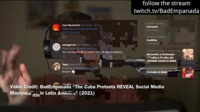 The Cuba Protests REVEAL Social Media Manipulation in Latin America. This video is from 2021, but is still relevant with what is happening in Cuba right now. TL;DR the #SOSCuba spam bot campaign in 2021 originated in Spain.
