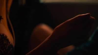 Betty Gilpin lubricates her hand and gives a explicit handjob in "Three Women" [S01E07]