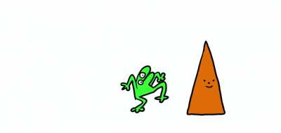 Lizard sneaks up on triangle(very scary)